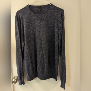 J. Crew Men's Heathered Navy Long Sleeve Tee